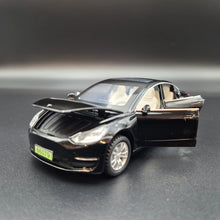Load image into Gallery viewer, Explorafind 2021 Tesla Model 3 Black 1:32 Die Cast Car