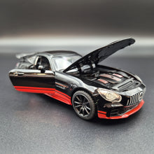 Load image into Gallery viewer, Explorafind 2019 Mercedes-Benz GT Black/Red 1:32 Die Cast Car