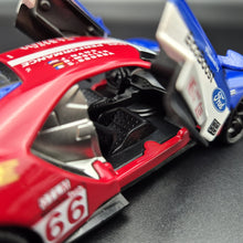 Load image into Gallery viewer, Explorafind 2019 Ford GT Race Car #66 Blue/Red 1:32 Die Cast Car