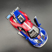 Load image into Gallery viewer, Explorafind 2019 Ford GT Race Car #66 Blue/Red 1:32 Die Cast Car