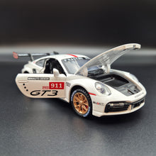 Load image into Gallery viewer, Explorafind 2019 Porsche 911 GT3 RSR White/Grey 1:32 Die Cast Car