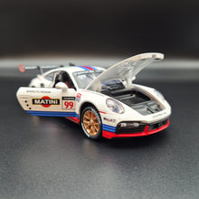 Load image into Gallery viewer, Explorafind 2019 Porsche 911 GT3 RSR White/Blue 1:32 Die Cast Car