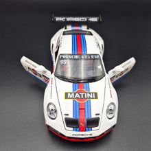 Load image into Gallery viewer, Explorafind 2019 Porsche 911 GT3 RSR White/Blue 1:32 Die Cast Car