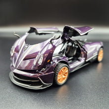 Load image into Gallery viewer, Explorafind 2018 Pagani Huayra Purple 1:32 Die Cast Car