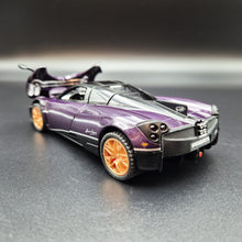 Load image into Gallery viewer, Explorafind 2018 Pagani Huayra Purple 1:32 Die Cast Car