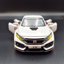 Load image into Gallery viewer, Explorafind 2021 Honda Civic Type White 1:32 Die Cast Car