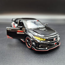 Load image into Gallery viewer, Explorafind 2021 Honda Civic Type R Black 1:32 Die Cast Car