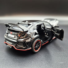 Load image into Gallery viewer, Explorafind 2021 Honda Civic Type R Black 1:32 Die Cast Car