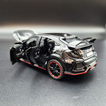 Load image into Gallery viewer, Explorafind 2021 Honda Civic Type R Black 1:32 Die Cast Car