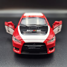 Load image into Gallery viewer, Explorafind 2015 Mitsubishi Lancer Evolution Red 1:32 Die Cast Car