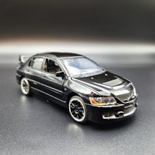 Load image into Gallery viewer, Explorafind 2007 Mitsubishi EVO IX Black 1:32 Die Cast Car