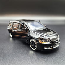 Load image into Gallery viewer, Explorafind 2007 Mitsubishi EVO IX Black 1:32 Die Cast Car