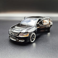 Load image into Gallery viewer, Explorafind 2007 Mitsubishi EVO IX Black 1:32 Die Cast Car