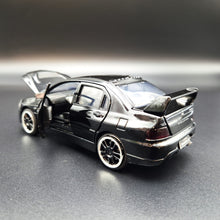 Load image into Gallery viewer, Explorafind 2007 Mitsubishi EVO IX Black 1:32 Die Cast Car