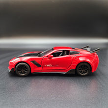 Load image into Gallery viewer, Explorafind 2016 Chevrolet Corvette Z06 C7.R Red 1:32 Die Cast Car