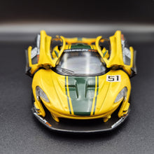 Load image into Gallery viewer, Explorafind 2016 McLaren P1 GTR Yellow 1:32 Die Cast Car