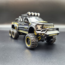 Load image into Gallery viewer, Explorafind 2023 Ford Raptor F-150 6x6 Black 1:24 Die Cast Pickup