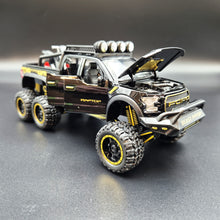 Load image into Gallery viewer, Explorafind 2023 Ford Raptor F-150 6x6 Black 1:24 Die Cast Pickup