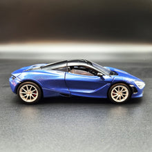 Load image into Gallery viewer, Explorafind 2023 McLaren 720S Blue 1:32 Die Cast Car