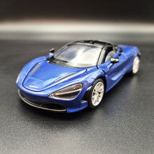 Load image into Gallery viewer, Explorafind 2023 McLaren 720S Blue 1:32 Die Cast Car