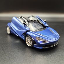 Load image into Gallery viewer, Explorafind 2023 McLaren 720S Blue 1:32 Die Cast Car
