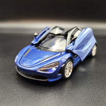 Load image into Gallery viewer, Explorafind 2023 McLaren 720S Blue 1:32 Die Cast Car