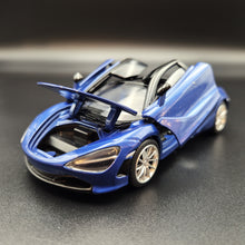 Load image into Gallery viewer, Explorafind 2023 McLaren 720S Blue 1:32 Die Cast Car
