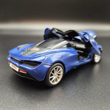 Load image into Gallery viewer, Explorafind 2023 McLaren 720S Blue 1:32 Die Cast Car