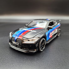 Load image into Gallery viewer, Explorafind 2022 BMW M4 Coupe Safety Car Satin Black 1:32 Die Cast Car