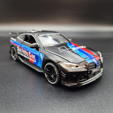 Load image into Gallery viewer, Explorafind 2022 BMW M4 Coupe Safety Car Satin Black 1:32 Die Cast Car