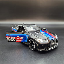 Load image into Gallery viewer, Explorafind 2022 BMW M4 Coupe Safety Car Satin Black 1:32 Die Cast Car