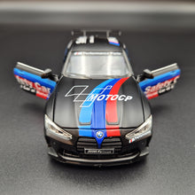 Load image into Gallery viewer, Explorafind 2022 BMW M4 Coupe Safety Car Satin Black 1:32 Die Cast Car