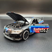 Load image into Gallery viewer, Explorafind 2022 BMW M4 Coupe Safety Car Satin Black 1:32 Die Cast Car