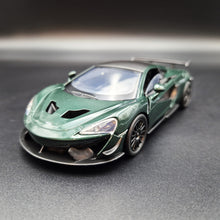 Load image into Gallery viewer, Explorafind 2019 McLaren 570S GT4 Dark Green 1:32 Die Cast Car