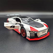 Load image into Gallery viewer, Explorafind 2018 Audi e-tron Vision Gran Turismo White 1:32 Die Cast Car