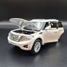 Load image into Gallery viewer, Explorafind 2023 Nissan Patrol Y62 White 1:32 Die Cast Car