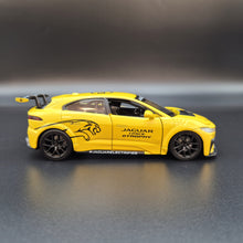 Load image into Gallery viewer, Explorafind 2019 Jaguar I-Pace e-Trophy Yellow 1:32 Die Cast Car