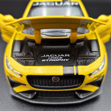 Load image into Gallery viewer, Explorafind 2019 Jaguar I-Pace e-Trophy Yellow 1:32 Die Cast Car