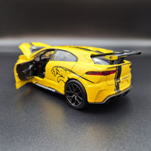 Load image into Gallery viewer, Explorafind 2019 Jaguar I-Pace e-Trophy Yellow 1:32 Die Cast Car