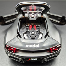Load image into Gallery viewer, Explorafind 2018 Ferrari J50 Satin Black 1:32 Die Cast Car