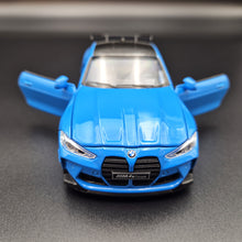 Load image into Gallery viewer, Explorafind 2023 BMW M4 G82 Coupe Blue 1:32 Die Cast Car