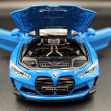 Load image into Gallery viewer, Explorafind 2023 BMW M4 G82 Coupe Blue 1:32 Die Cast Car