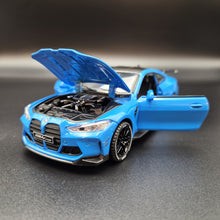 Load image into Gallery viewer, Explorafind 2023 BMW M4 G82 Coupe Blue 1:32 Die Cast Car