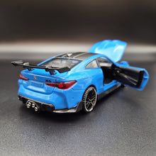 Load image into Gallery viewer, Explorafind 2023 BMW M4 G82 Coupe Blue 1:32 Die Cast Car