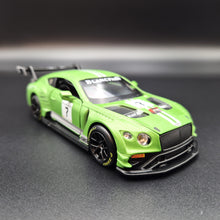 Load image into Gallery viewer, Explorafind 2018 Bentley Continental GT3 Satin Green 1:32 Die Cast Car
