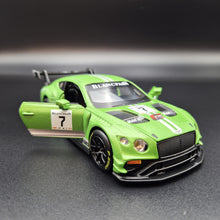 Load image into Gallery viewer, Explorafind 2018 Bentley Continental GT3 Satin Green 1:32 Die Cast Car