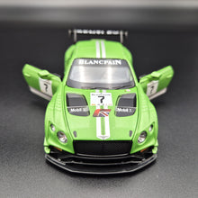 Load image into Gallery viewer, Explorafind 2018 Bentley Continental GT3 Satin Green 1:32 Die Cast Car