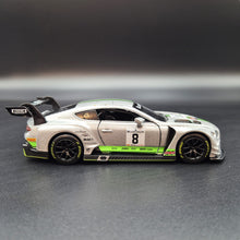 Load image into Gallery viewer, Explorafind 2018 Bentley Continental GT3 Silver 1:32 Die Cast Car