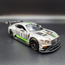 Load image into Gallery viewer, Explorafind 2018 Bentley Continental GT3 Silver 1:32 Die Cast Car