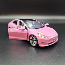 Load image into Gallery viewer, Explorafind 2021 Tesla Model 3 Pink 1:32 Die Cast Car